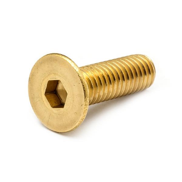 真鍮 サラキャップ (全ねじ) M5 (太さ=5mm)×長さ=8mm　【 バラ売り ： 10本入り ...