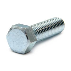 鉄/三価ホワイト [小形] 六角ボルト (全ねじ) M12 (太さ=12mm)×長さ=60mm　【 バラ売り ： 2本入り 】