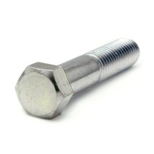 鉄/シルバーメッキ [小形] 六角ボルト (半ねじ) M10 (太さ=10mm)×長さ=35mm　