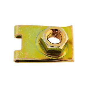 鉄/黄褐色メッキ クリップナット M6 (太さ=6mm)用　