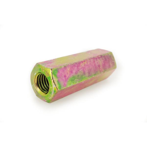 鉄/黄褐色メッキ 高ナット (全ねじ) M12 (太さ=12mm)×長さ=80mm　【 バラ売り ：...