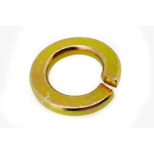 鉄/黄褐色メッキ スプリングワッシャー [2号] M6 (太さ=6mm)用　