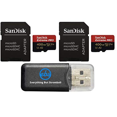 SanDisk 400 GB Micro SDXC Extreme Proメモリカード (2枚組) ...