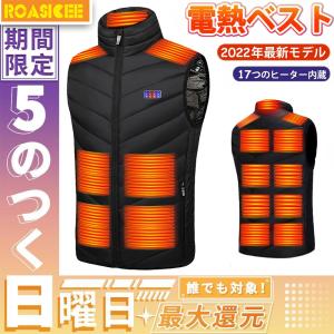 当日発送 電熱ベスト 日本製 ヒーター 17つヒーター 発熱ベスト 加熱ベスト 電熱ジャケット ヒートベスト バイク  冬作業服 防寒 ジャケット USBバッテリー給電