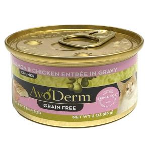 アボ・ダーム 猫 キャット セレクトカット缶 サーモン＆チキン 85g 缶詰