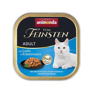 アニモンダ 猫 フォムファインステン  in ソース サーモン・ハーブソース 100g   キャットフード ウェット 猫缶 成猫｜nekobatake