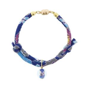 にゃんごころ トンボ玉首輪 青 猫用品 首輪 おしゃれ 和柄 マグネット式 ペティオ ポスト投函配送可