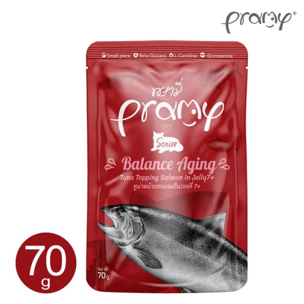 pramy プラミー ツナ・サーモン ゼリー バランスエイジング シニア 70g 猫用 パウチ