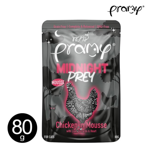 pramy プラミー ミッドナイト チキン ムース 80g 猫用 パウチ 総合栄養食