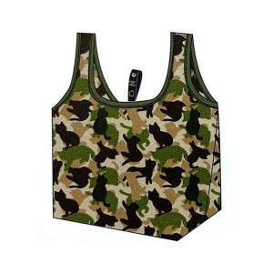 のあぷらす コンビニバッグ ねこカモ・グリーン / エコバッグ