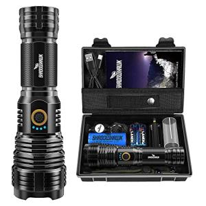 懐中電灯 かいちゅうでんとう led 強力 軍用 最強 Shadowhawk 超高輝度 20000ルーメン フラッシュライト 充電式 ハンディライト