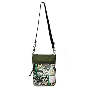 【在庫限り特価】 マンハッタナーズ アベニュー ミニ ショルダーバッグ 「紋様猫顔」 71-2470-KAK ポシェット 猫グッズ 猫雑貨 爆買