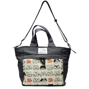 マンハッタナーズ アベニュー リュック猫顔NYキャッツ　GRY 猫グッズ 猫雑貨 アベニュー リュックサック 「猫顔NYキャッツ」 | バッグ,リュック