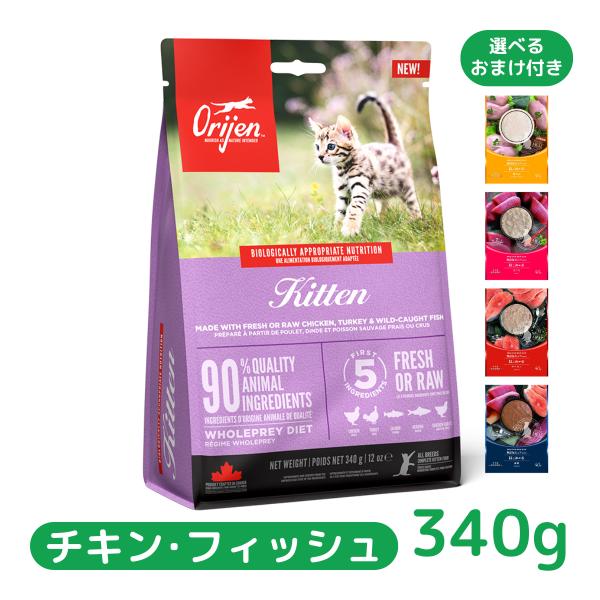 キャットフード 猫用 グレインフリー ドライ フード 12ヶ月までの子猫用 オリジン キトゥン 34...