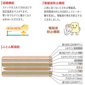 【豪華特典】専用カバープレゼント 温熱敷き布団...の詳細画像3