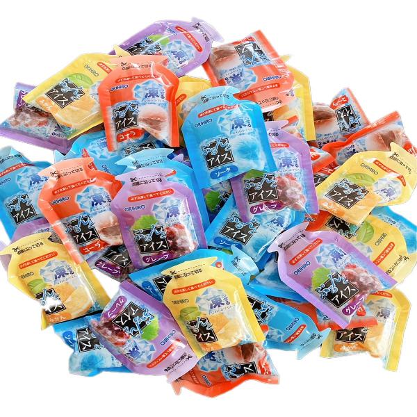 ぷるんとアイス 4種 各10個 計40個 オリヒロ アイス パウチ ソーダ コーラ みかん グレープ...