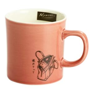 猫雑貨　キッチン　マグカップ　コップ　カフェ　コーヒー　紅茶　ニャオンズマグカップ　ピンク｜nekote-shop