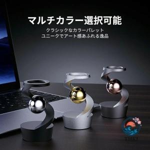 デスクトップ浮遊コマ フィジェットトイ インテリア 置物 静音回転 オフィス デスクトイ 卓上 高級アクセサリー ストレスリリーフ オフィスガジェット