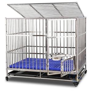 犬用ケージ 感動人生 あらゆる種類のペットの犬と猫に適したステンレス製の犬用ケージ ペット用品 清潔 快適 お手入れ簡単 室内用 便利 おしゃれ 実用的