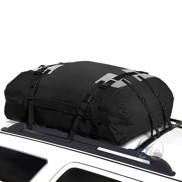 ルーフ レール 付き 車 両用 防水 トップ キャリア カーゴ15立方フィート 感動人生 荷物 トラ...