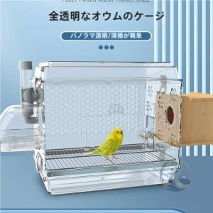 鳥かご鳥ケージ大型豪華セット透明アクリル鳥籠大きいケージバードケージ 感動人生 インコケージオウムケージお掃除簡単自動給餌器自動給水器文鳥インコペ