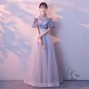 カラードレスロングドレスaラインドレス安い演奏会イブニングドレス花嫁 感動人生 結婚式ブライズメイドドレス二次会ドレス発表会フォーマルサッシュベルト