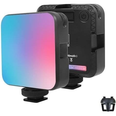 Digitalfoto 撮影用ライト W64RGB カメラライト 小型 LEDビデオライト 360°...