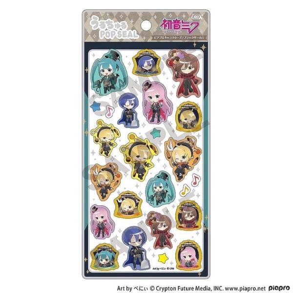 【在庫あり】初音ミク うるちゅるポップシール ブラックサーカス