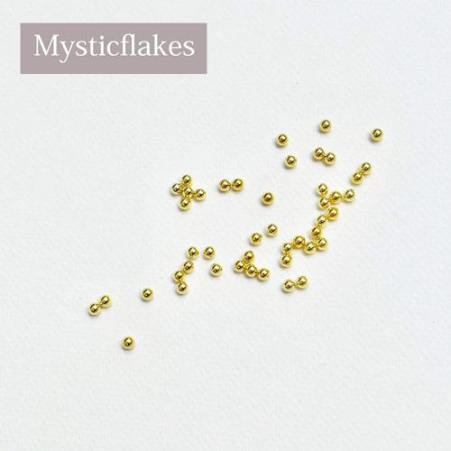 MysticFlakes ブリオン ゴールド 2mm 【ネイルパーツ　大きめブリオン　モードネイル　...