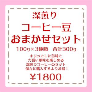 【お楽しみ】深煎り300gセット【100g3種類】