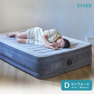 エアーベッド 電動 ダブル intex エアベッ...の商品画像