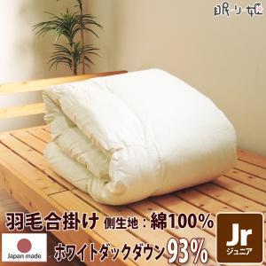 羽毛 合掛け布団 イスタシア 400dp ジュニア 綿100%