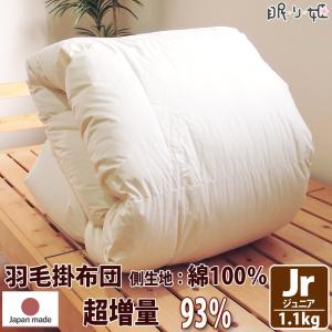 羽毛布団 イスタシア 400dp ジュニア 綿100% ホワイトダックダウン