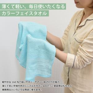 平地付き カラーフェイスタオル/タオル 160...の詳細画像1