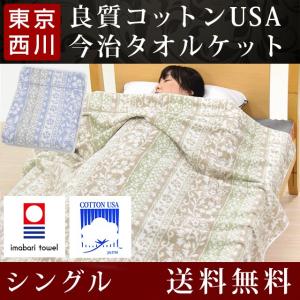 タオルケット シングル 西川 麻混 なごみ 水ふうせん 麻50% 綿50% 東京西川