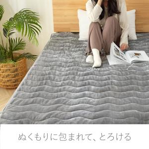 敷きパッド あったか ボア系 秋冬用 シングル...の詳細画像1