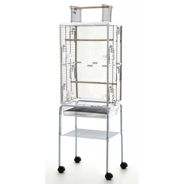 専用スタンド付 両面クリアタイプ 金網窓 大型鳥かご 鳥小屋 鳥カゴ 鳥 ゲージ ケージ オウム バ...