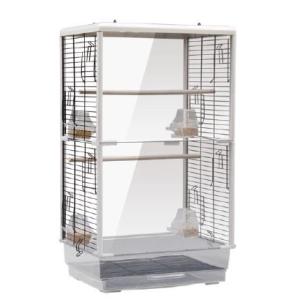 大型鳥かご 両面クリアタイプ 金網窓 鳥小屋 鳥カゴ 鳥 ゲージ ケージ オウム 透明 バードゲージ...