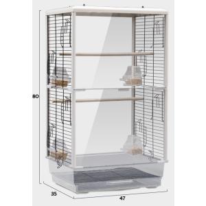 大型鳥かご 両面クリアタイプ 金網窓 鳥小屋 ...の詳細画像5