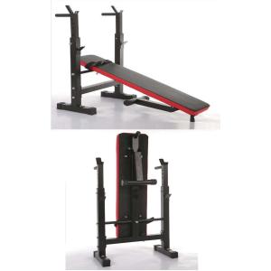 バーベル台付き フラットベンチ トレーニングベ...の詳細画像1