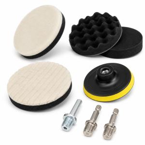 ポリッシャー バフ スポンジ 26点セット六角軸付き 80mm 洗車車磨き