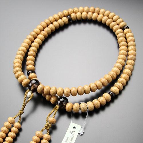 真言宗 数珠 男性用 尺二 みかん玉 天竺菩提樹 茶水晶 梵天房 数珠袋付き