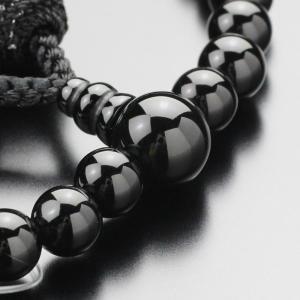 数珠 女性用 約7ミリ 黒オニキス 正絹2色房...の詳細画像2
