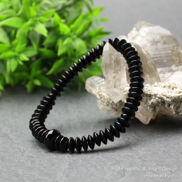 数珠ブレスレット 平玉 54玉 黒オニキス