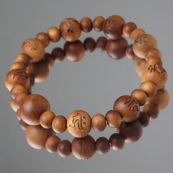 数珠ブレスレット 八体佛 白檀 (インド産)