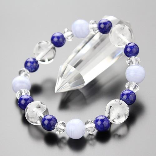 約12ミリ水晶・四神ブレスレット 約10ミリ ブルーレース 約8ミリ ラピスラズリ 天然石