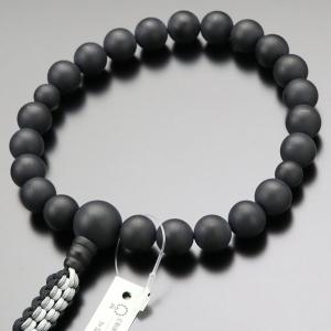 仏壇屋 滝田商店 数珠 浄土真宗 男性用 黒オニキス（艶消） 22玉 宗派