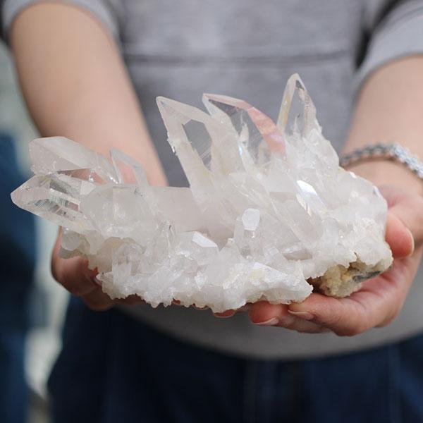 レムリアンシード 水晶クラスター アーカンソー州産 約758グラム