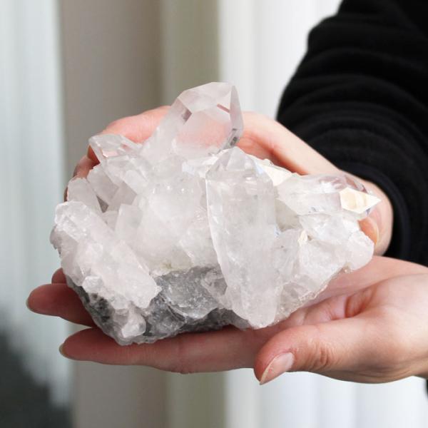 水晶クラスター ブラジル・コリント産 約610g 原石 インテリア
