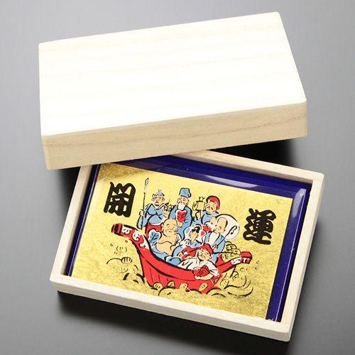 純金箔・御札 ＜七福神＞ 桐箱入り 喜ばれる贈り物